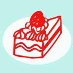 ショートケーキのイラスト